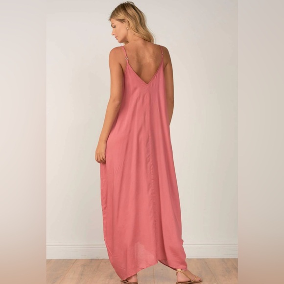 Elan Rose Jordy Sleeveless Maxi Dress with Pockets Size L - Picture 3 of 7